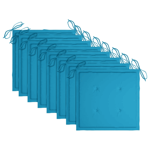 Cadeiras de jantar p jardim - Cadeiras de exterior 8 pcs c almofadões acácia maciça