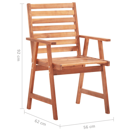 Cadeiras de jantar p jardim - Cadeiras de exterior 8 pcs c almofadões acácia maciça