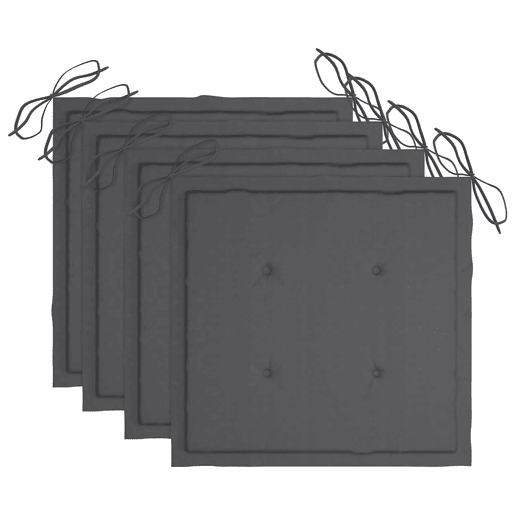 Cadeiras exterior - Cadeiras de jardim dobráveis c almofadões 4 pcs acácia maciça