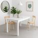 DUPI Mesa Comedor Aitana con Estructura y Tapa Superior de Madera 140x79 DUPI Mesa Comedor Aitana con Estructura y Tapa Superior de Madera 140x79 Blanco