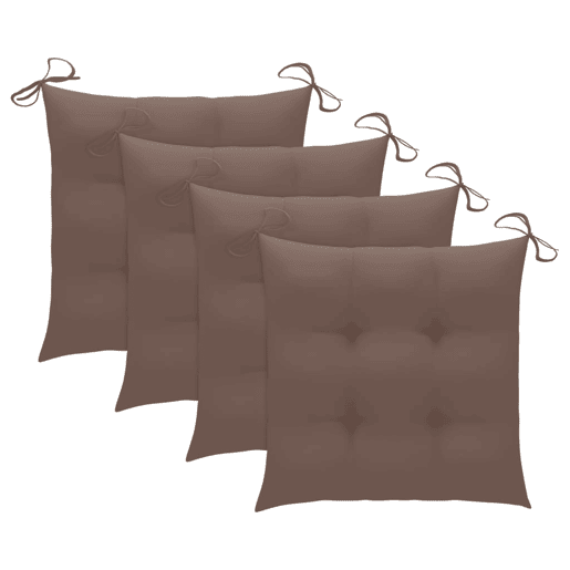 Cadeiras de jantar p jardim - Cadeiras de exterior 4 pcs c almofadões acácia maciça Cadeiras de jantar p jardim - Cadeiras de exterior 4 pcs c almofadões acácia maciça