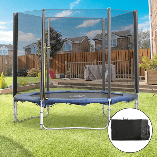 HOMCOM Rede de Segurança para Trampolim Rede de Substituição para Trampolins Ø244x180 cm Preto