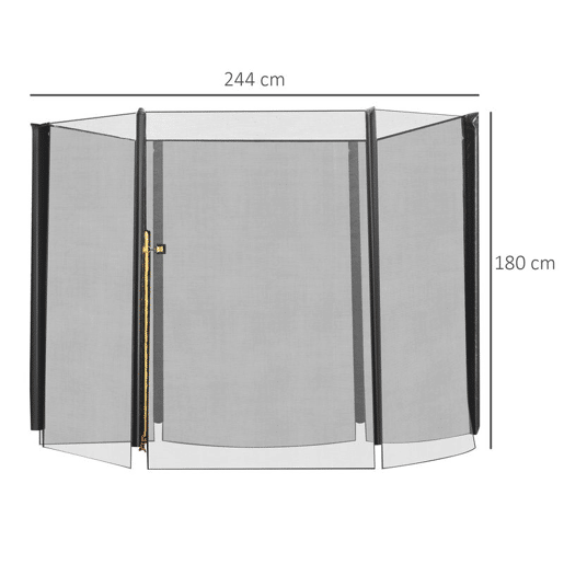 HOMCOM Rede de Segurança para Trampolim Rede de Substituição para Trampolins Ø244x180 cm Preto