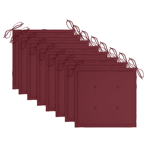 Cadeiras de exterior - Cadeiras de jardim dobráveis 8pcs c almofadões acácia maciça