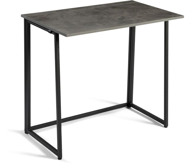 Escritorio de ordenador plegable, modelo practic de 100 x 50 cm mesa escritorio moderno con estructura metálica(gris)