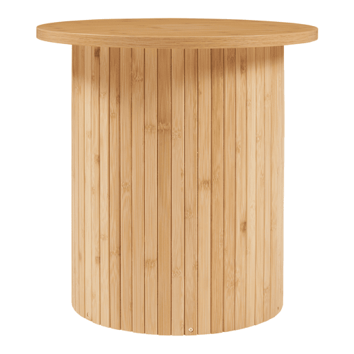 Mesa de apoio Ledepid 40xØ40 cm com tampo saliente Natural en.casa