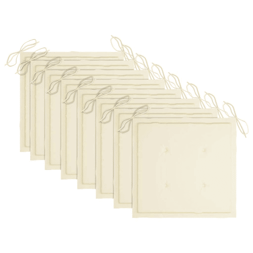 Cadeiras de exterior - Cadeiras de jardim dobráveis c almofadões 8pcs acácia maciça