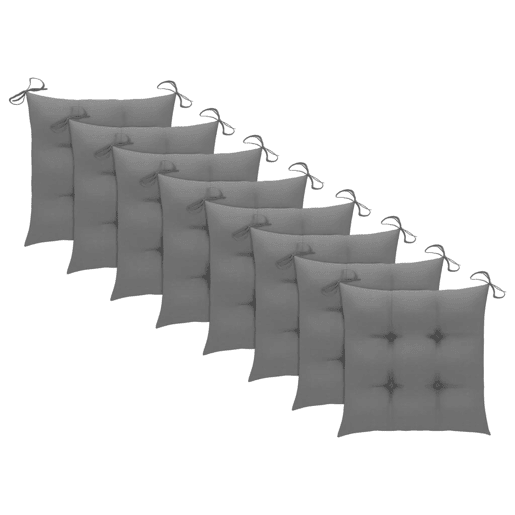 Cadeiras de exterior - Cadeiras de jardim dobráveis 8pcs c almofadões acácia maciça