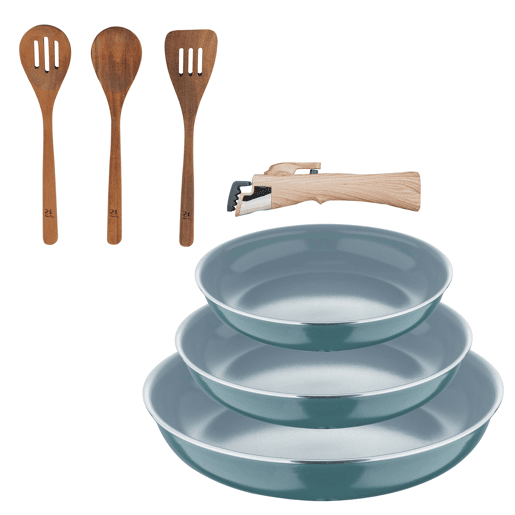 Frigideiras de indução Click&Cook Ø18Ø20Ø24cm e utensílios de cozinha