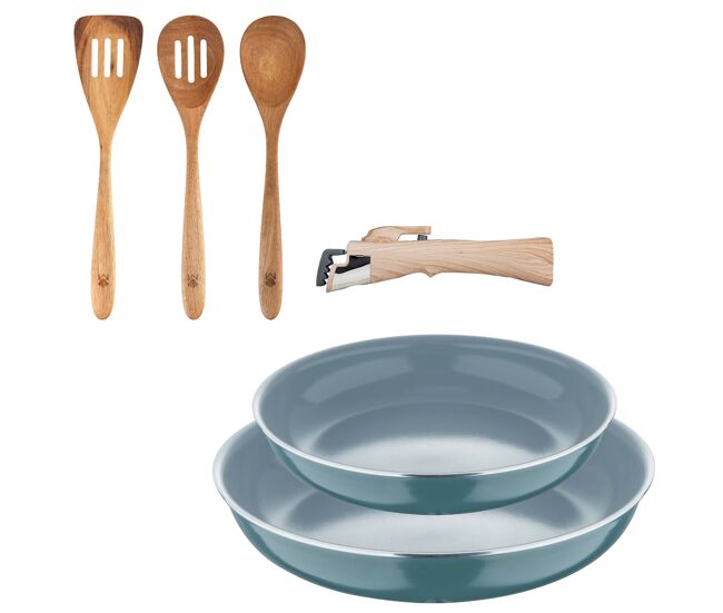 Sartenes ø24ø28cm inducción click&cook y utensilios de cocina