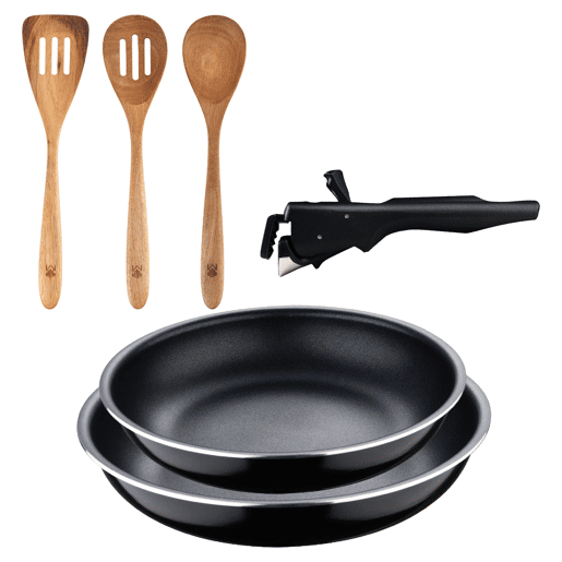 Frigideiras de indução Click&Cook Ø22Ø26cm e utensílios de cozinha