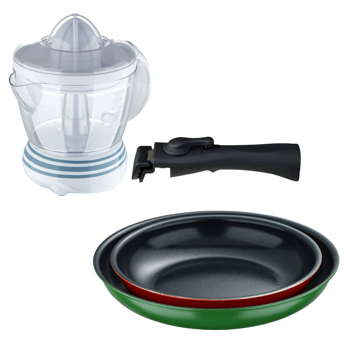 Sartenes inducción Click&Cook y Exprimidor