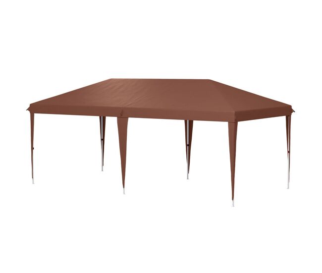 Outsunny carpa plegable gazebo 6x3 m pop-up, cenador plegable con altura ajustable en 3 niveles toldo anti-uv y bolsa de transporte para camping