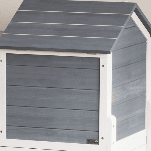 PawHut Casa para Tartarugas de Madeira Terrário para Répteis com Suporte para Lâmpada Ajustável Tampas Articuladas Bandeja Removível Prateleira de Armazenamento e Painéis Transparentes 124x55x109 cm Branco e Cinza