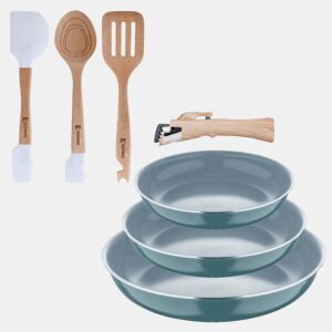 Frigideiras de indução Click&Cook Ø18Ø20Ø24cm e utensílios de cozinha