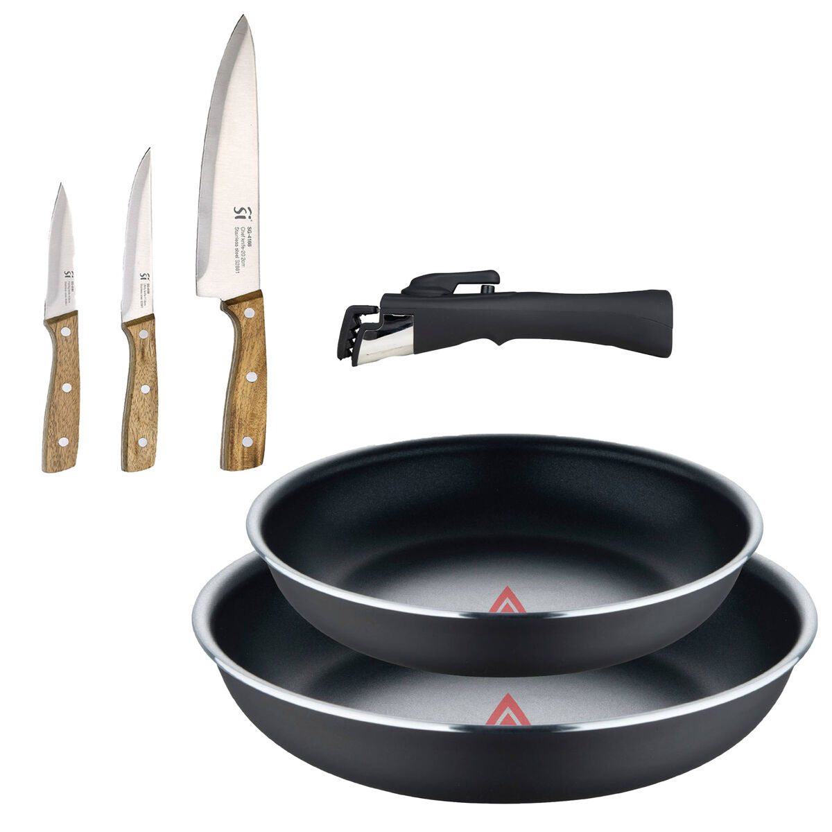 Sartenes inducción Click&Cook y Cuchillos de cocina