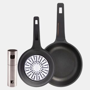 Frigideiras de indução Copper Ø20Ø24cm e Pulverizador de óleo