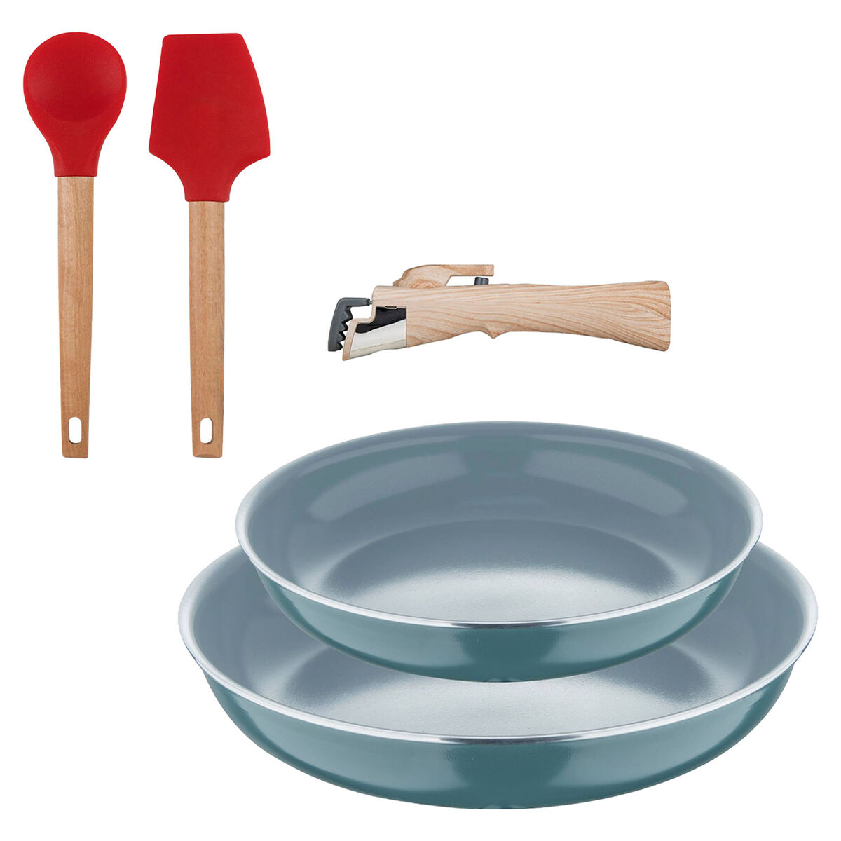 Sartenes ø24ø28cm inducción click&cook y utensilios de cocina
