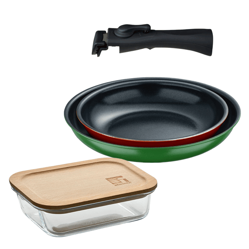 Frigideiras Click&Cook e herméticas de indução de Ø22Ø26cm Frigideiras Click&Cook e herméticas de indução de Ø22Ø26cm