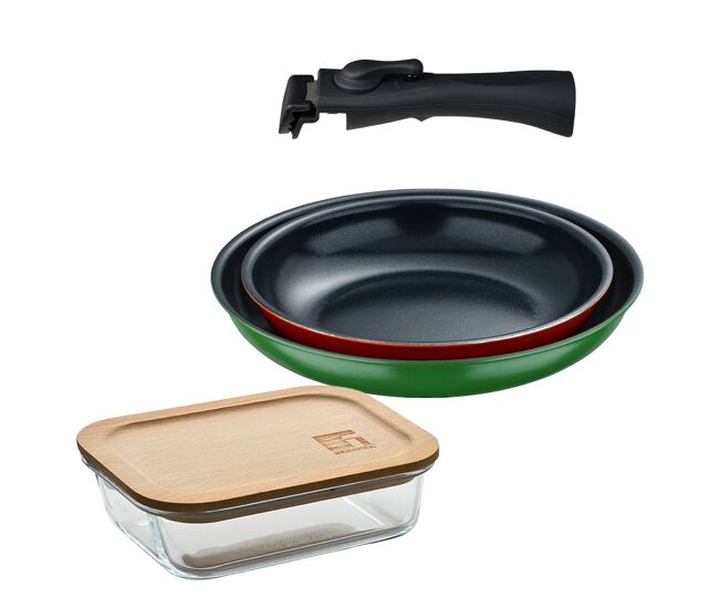 Sartenes ø22ø26cm inducción click&cook y hermético
