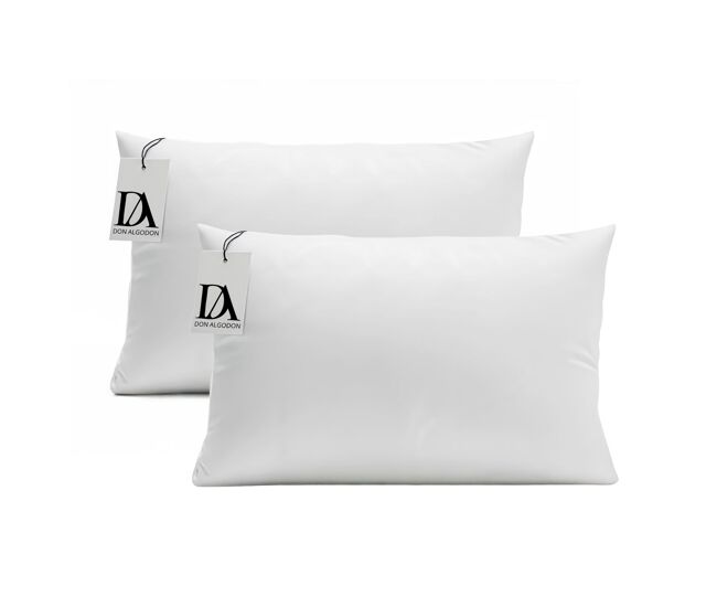 Pack 2 almohadas 100% fibra 70cm softdream superior don algodón