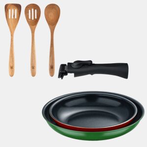 Frigideiras de indução Click&Cook Ø22Ø26cm e utensílios de cozinha