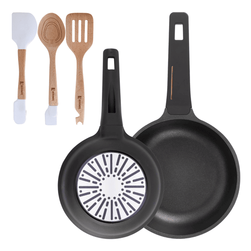 Frigideiras de indução Copper Ø20Ø24cm e utensílios de cozinha