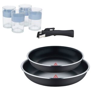 Frigideiras de indução Click&Cook Ø22Ø26cm e 4 copos de 0,5L