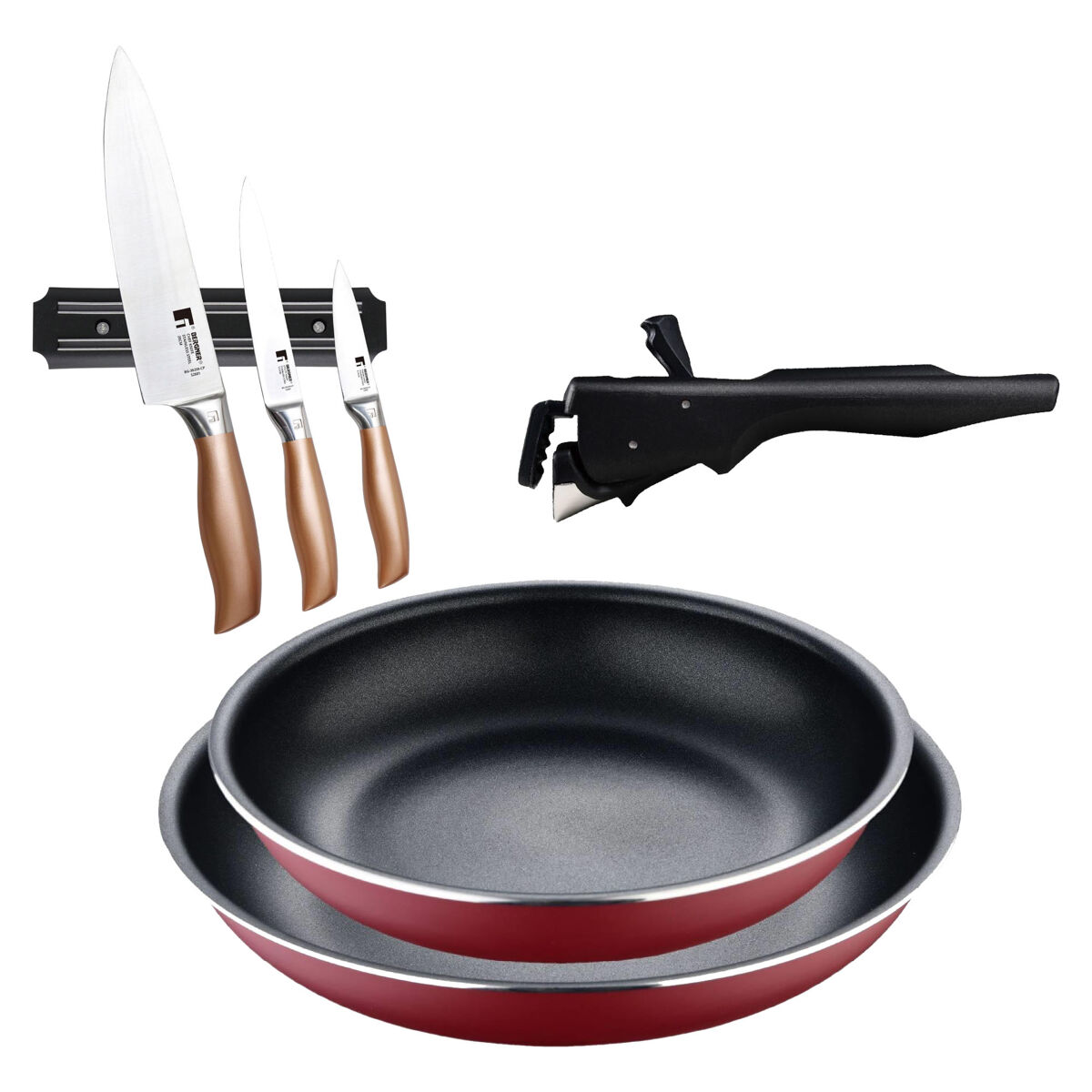 Sartenes inducción Click&Cook y Cuchillos de cocina