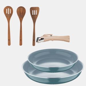 Frigideiras de indução Click&Cook Ø22Ø26cm e utensílios de cozinha