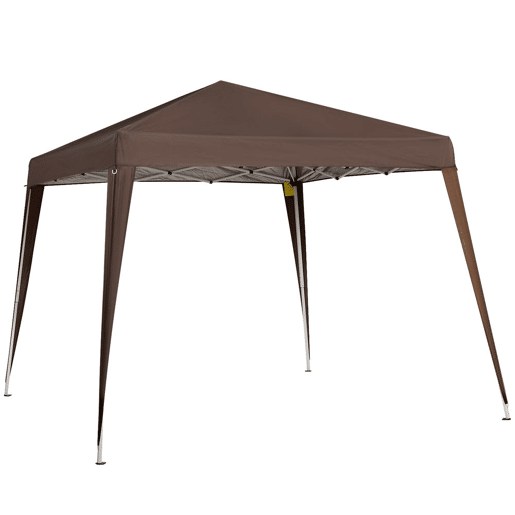 Outsunny Tenda Dobrável 3x3 m Tenda Pop-up de Jardim Altura Ajustável com Saco de Transporte Anti-UV Impermeável Castanho