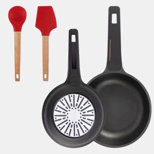 Frigideiras de indução Copper Ø20Ø24cm e utensílios de cozinha