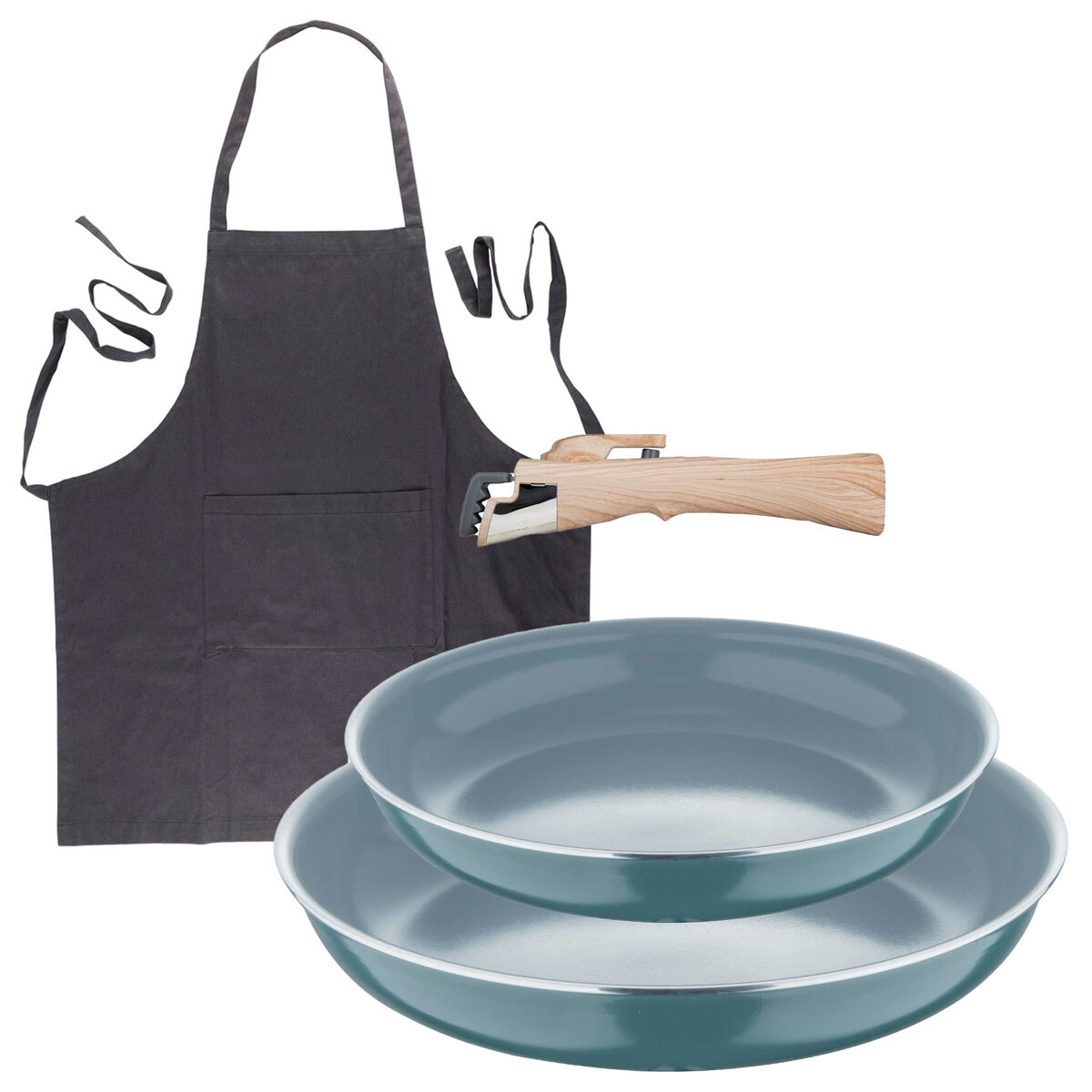 Sartenes inducción Click&Cook y Delantal