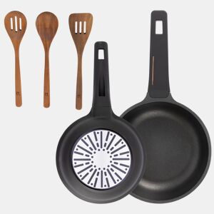 Frigideiras de indução Copper Ø20Ø24cm e utensílios de cozinha