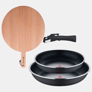 Frigideiras de indução Click&Cook Ø22Ø26cm e tábua de corte