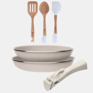 Frigideiras de indução Click&Cook Ø24Ø28cm e utensílios de cozinha