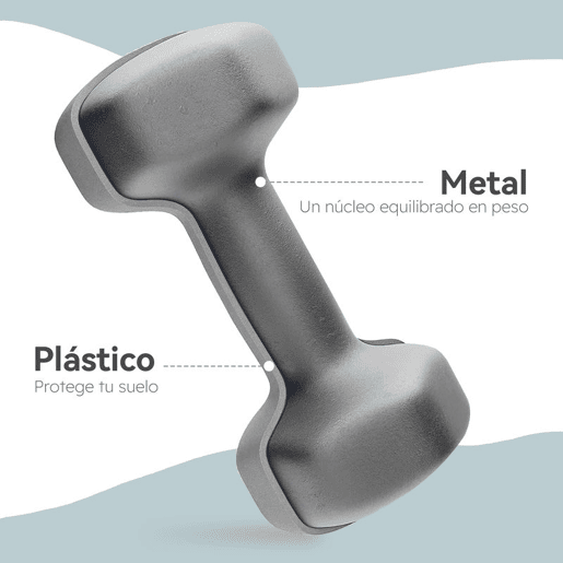 SPORTNOW Conjunto de Halteres Hexagonais 2 x 6 kg Revestidos em Plástico Conjunto de Pesos de Metal com Cabos Antiderrapantes para Treino em Casa Ginásio e Escritório 22x10x10 cm Cinzento