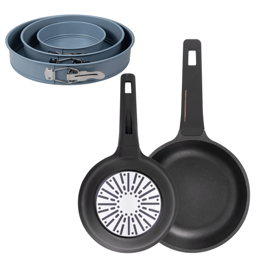 Conjunto de frigideiras de indução Copper Ø20Ø24cm e forma para forno