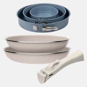 Conjunto de frigideiras de indução Click&Cook Ø24Ø28cm e forma para forno