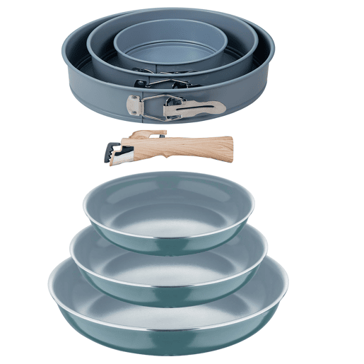 Conjunto de frigideiras de indução Click&Cook Ø18Ø20Ø24cm e forma para forno