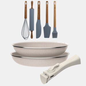 Frigideiras de indução Click&Cook Ø24Ø28cm e utensílios de cozinha