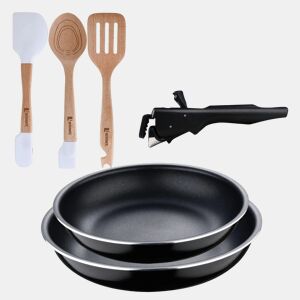 Frigideiras de indução Click&Cook Ø22Ø26cm e utensílios de cozinha