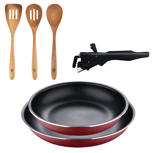 Frigideiras de indução Click&Cook Ø22Ø26cm e utensílios de cozinha
