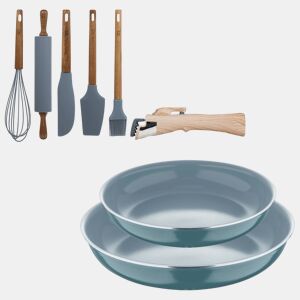 Frigideiras de indução Click&Cook Ø24Ø28cm e utensílios de cozinha