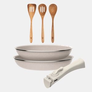 Frigideiras de indução Click&Cook Ø24Ø28cm e utensílios de cozinha
