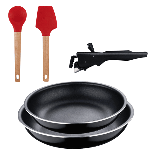 Frigideiras de indução Click&Cook Ø22Ø26cm e utensílios de cozinha
