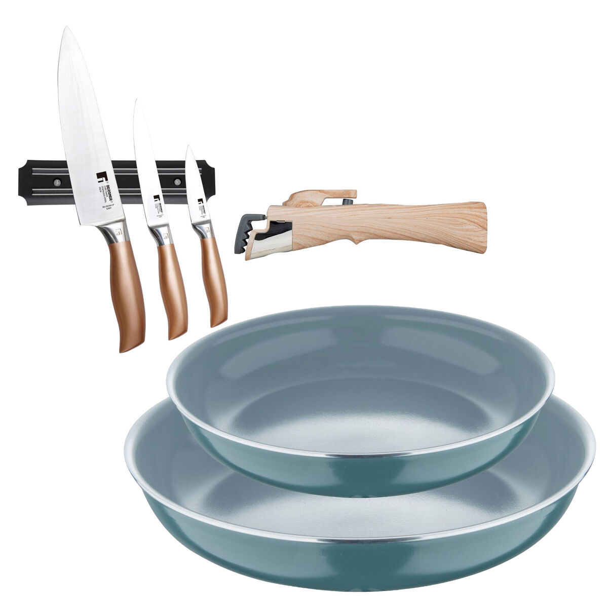 Sartenes inducción Click&Cook y Cuchillos de cocina
