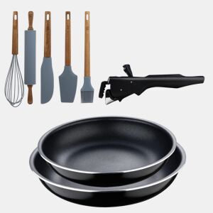Frigideiras de indução Click&Cook Ø22Ø26cm e utensílios de cozinha