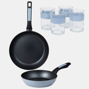 Frigideiras de indução NOIA Ø20Ø26cm e 4 copos de 0,5L