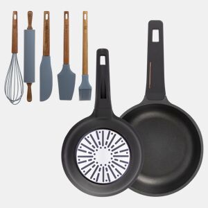 Frigideiras de indução Copper Ø20Ø24cm e utensílios de cozinha